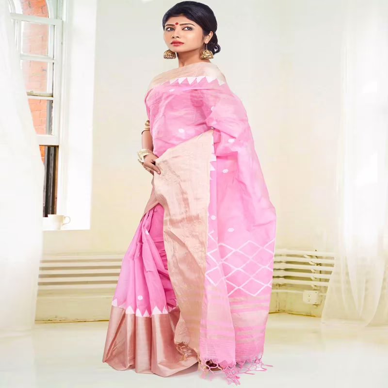 Designer Handloom Ethnic Saree with Indian Handlom Mark