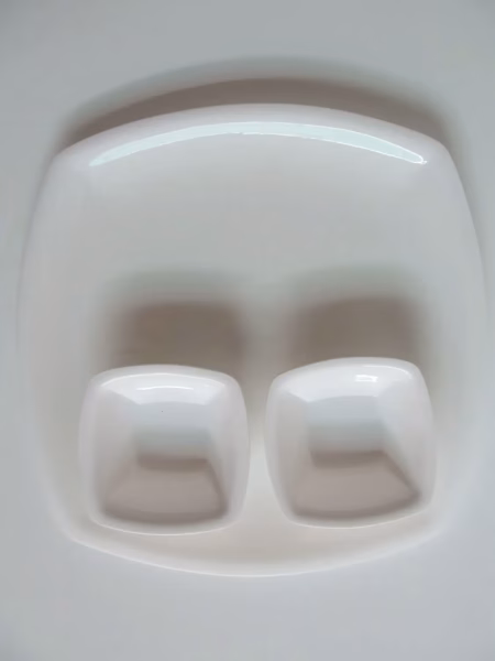 Chhajer Handicraft Acrylic Square Plate with Bowls