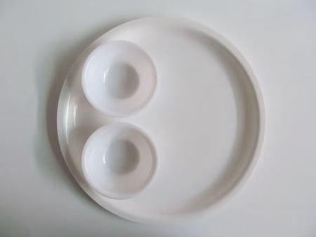 Chhajer Handicraft Acrylic Round Plate with Bowls