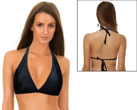 Black Best Fitting Padded Halter Neck Bra