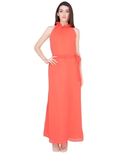 Elliana Peach Gown Dress