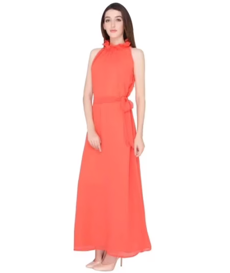 Elliana Peach Gown Dress