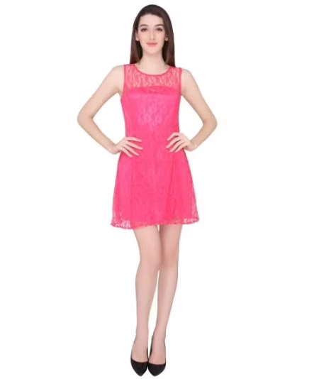 Elliana Preety Woman Pink Skater Dress