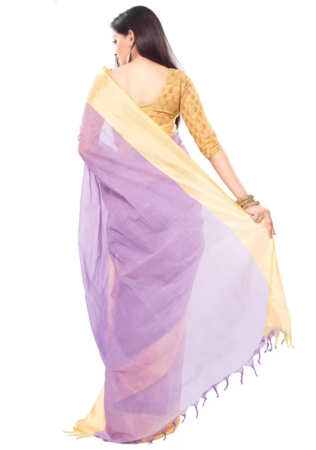Violate color bangal Tant cotton saree