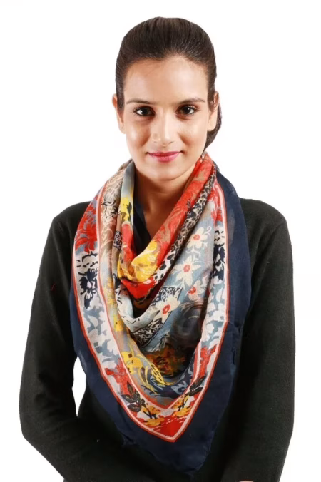 Uniscarf Blue Piccaso Viscose Scarf for women