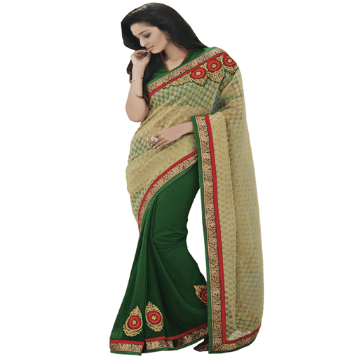 Gold Colour Fancy Jacquard Traditional Designer Occation Wear Saree With Matching Blouse Piece