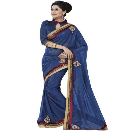 Violet Colour Makkhan Traditional Designer Occation Wear Saree With Matching Blouse Piece
