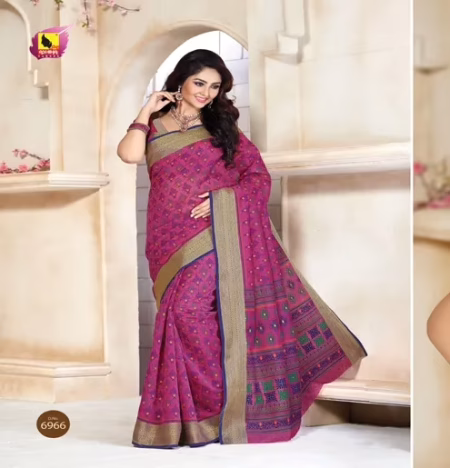 Kajri Multi Printed Cotton Saree