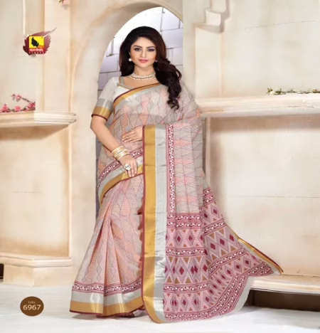 Kajri Multi Printed Cotton Saree