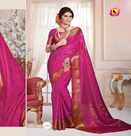 Meera Rani Tussar Jacqard Silk Saree