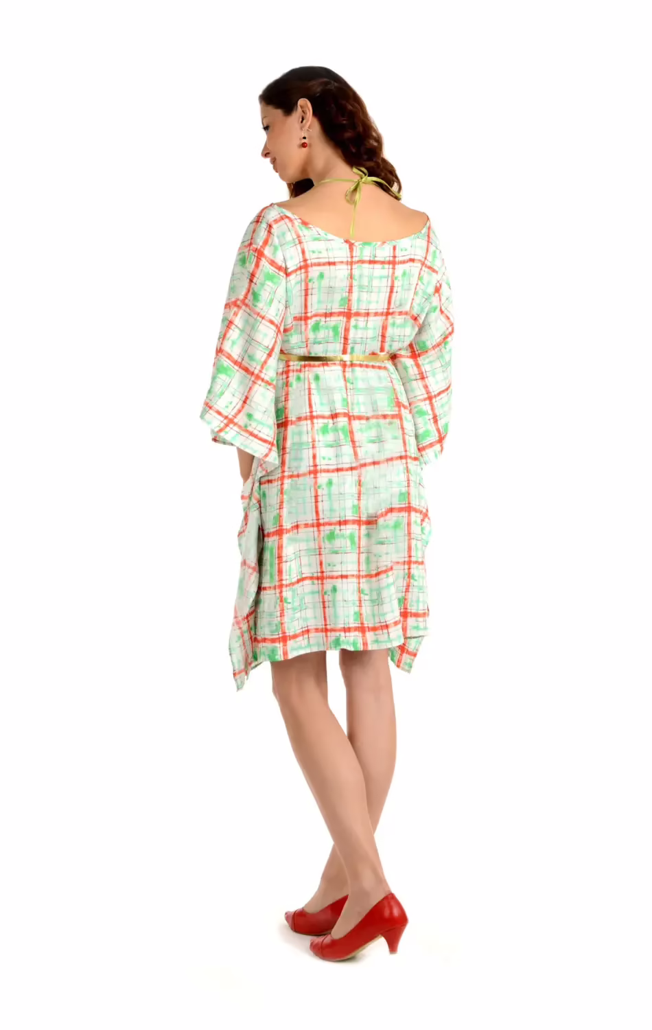 Radiation Safe-House of Napius-Print Kafthan Dress with Splases of Colours