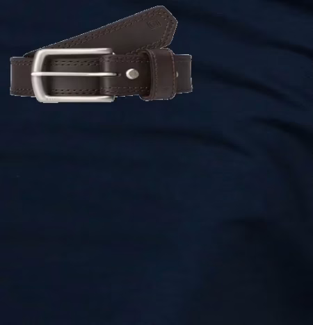 Raymond- Black Small Linning Trouser Fabric Free Belt