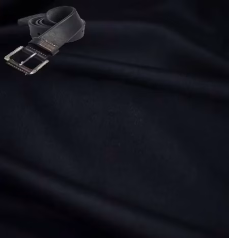 Raymond-Black Shinning Trouser Fabric Free belt