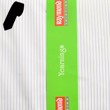 Raymond - Latest Blue Lining White Shirting Fabric Free Tie