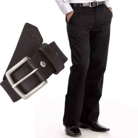 Raymond Black Trouser Fabric Free Belt