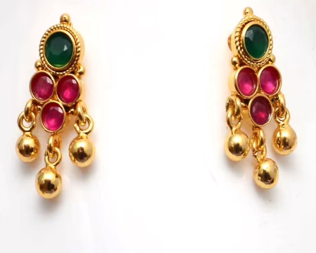 RK Golden Necklace Set With EarRings