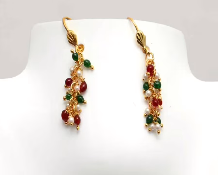 RK Multicolor Necklace Set With Ear Rings