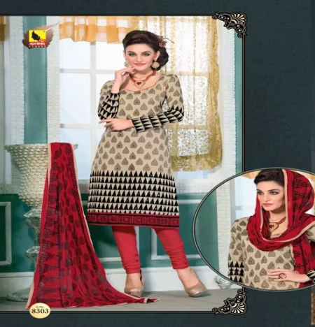 Mahek Multi Jacquard Brasso Unstitched Suit