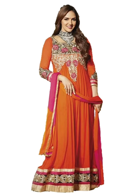 F3 Fashion Dark Purple Floor Length Anarkali suit