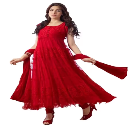F3 Fashion Delicate Red Anarkali suit