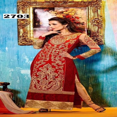 F3 Fashion Red Straight Cut Suit