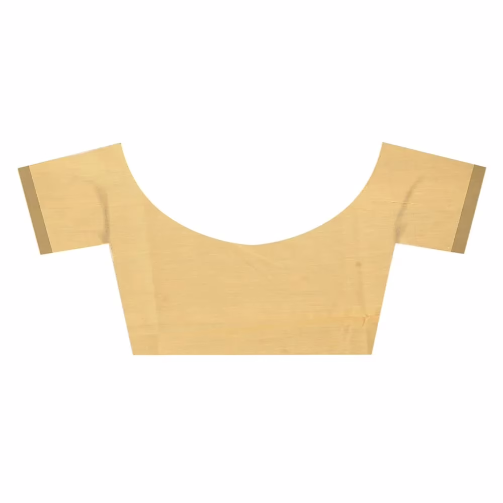 Lookslady Printed Yellow & Brown Cotton Saree