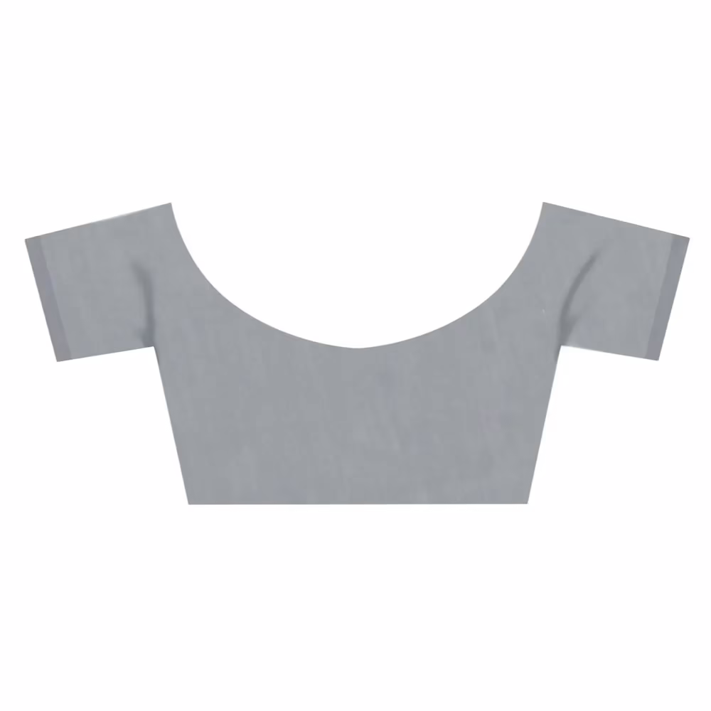 Lookslady Printed Grey & Beige Cotton Saree