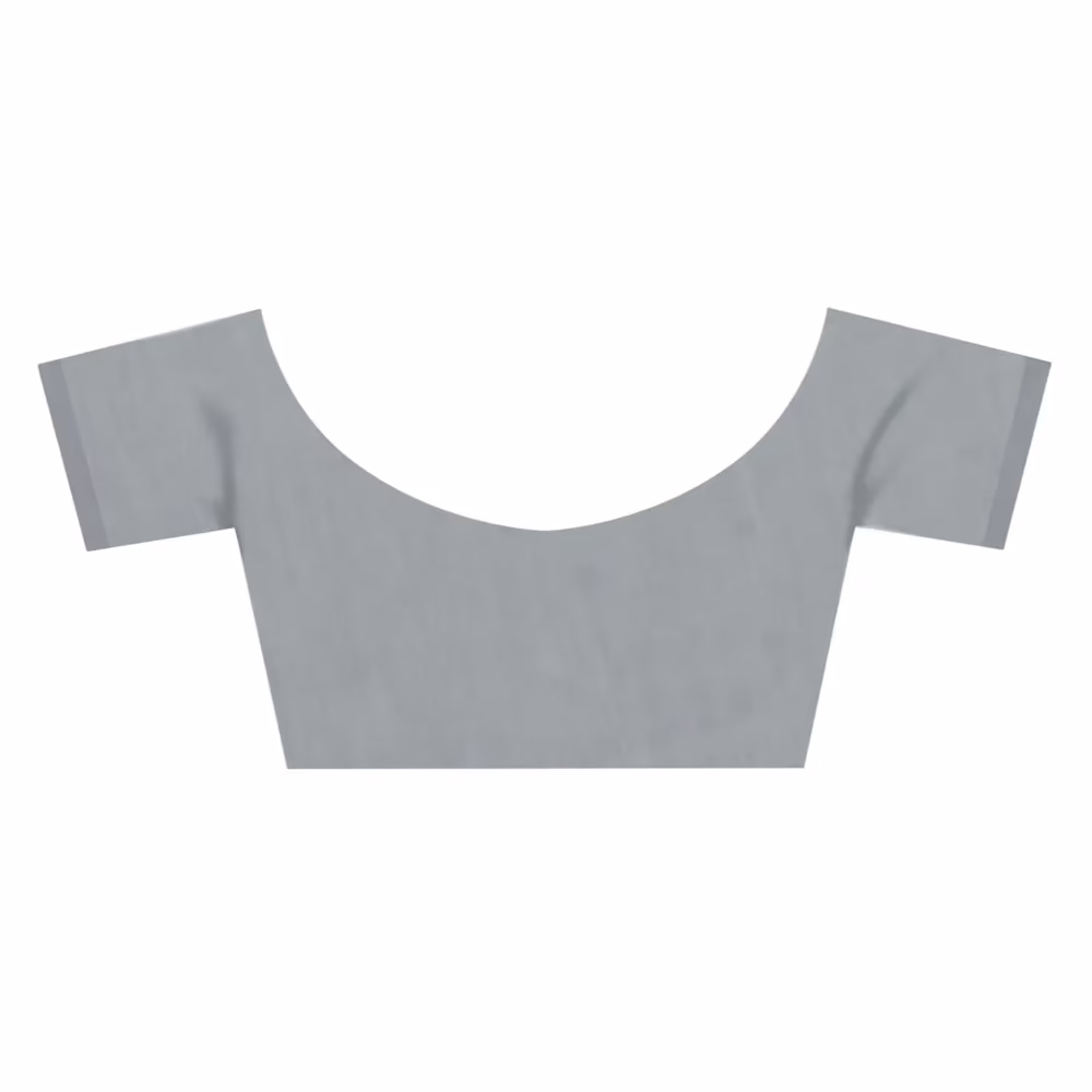 Lookslady Printed Grey & Beige Cotton Saree