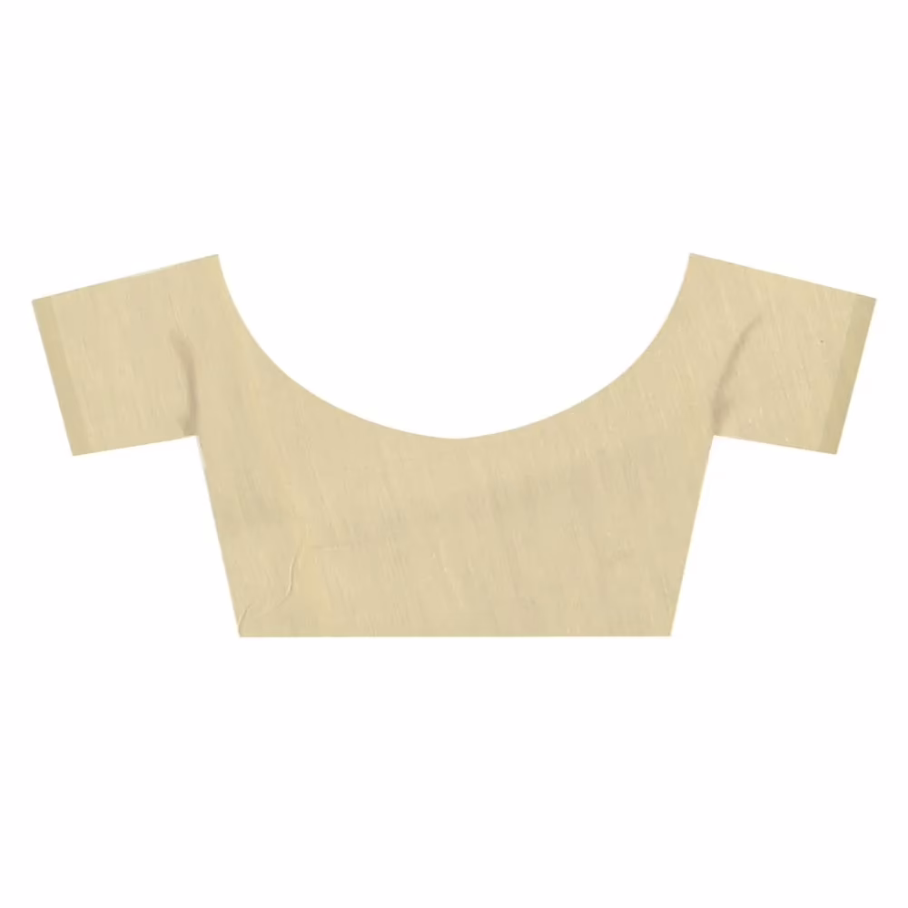 Lookslady Printed Beige & Dark Green Cotton Saree