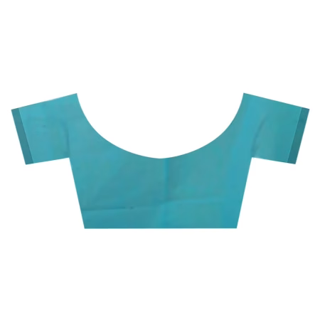 Lookslady Printed Turquoise & Beige Cotton Saree