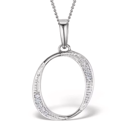 Akruti Creations Sterling Silver Alphabet 'O' Pendant
