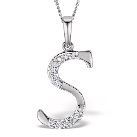 Akruti Creations Sterling Silver Alphabet 'S' Pendant