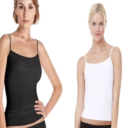 White & Black Camisole Spaghetti