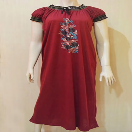 Comfort Long Maroon Hosiery Nightwear