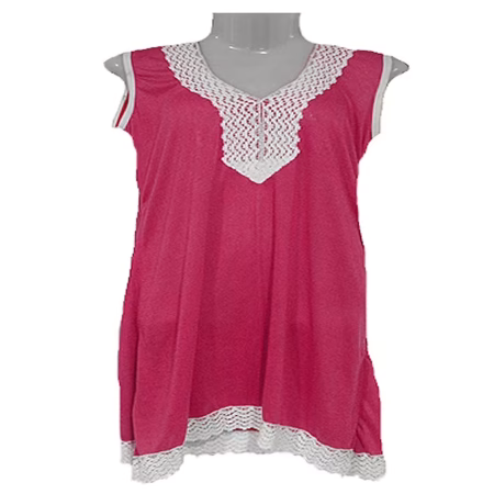 Stylish Longline Embellished Pink Tunic Top