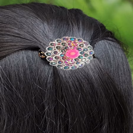 Full Multicolor Crystal Hair Barrettes Clip