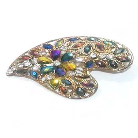 Golden Crystal Hair Barrettes Clip