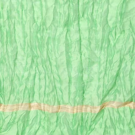 Green Viscose Blend Golden Bordered Dupatta