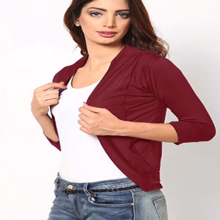 Maroon Softwear Plain Shrug