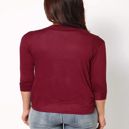 Maroon Softwear Plain Shrug