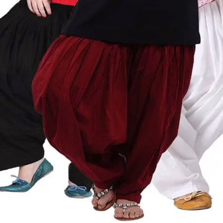 Combo Offer on Black, Maroon & White Patiala Salwar