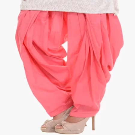 Coral Pink Cotton Patiala Salwar