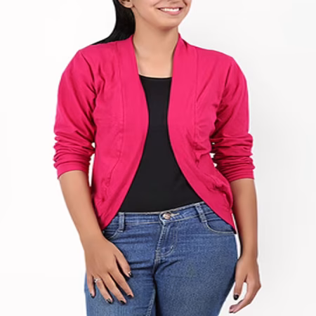 Plain Coral Pink Shrug