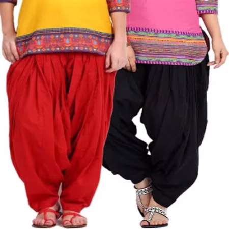 Red & Black Patiala Salwar Combo