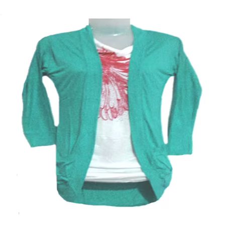 Aqua Green Shrug With Front Pocket
