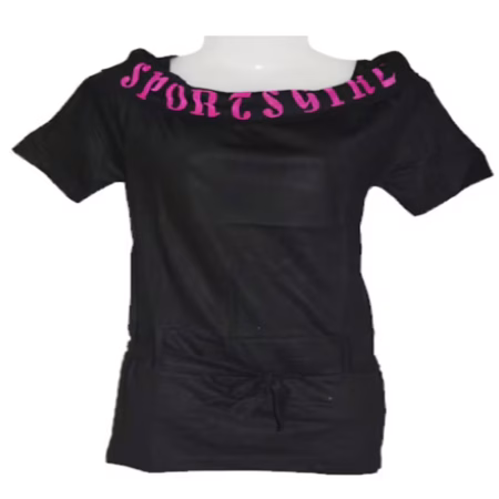 Violet Spectacular Black Boat Neck Top