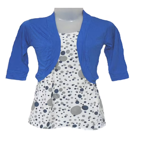 Plain Blue Short Shrug