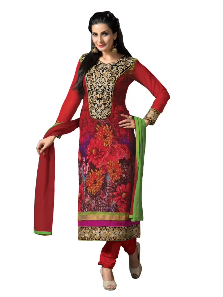Trendz apparels Rosy Unstitched suit