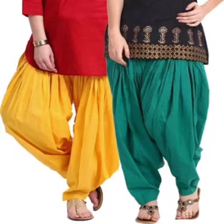 Yellow & Green Patiala Salwar Combo