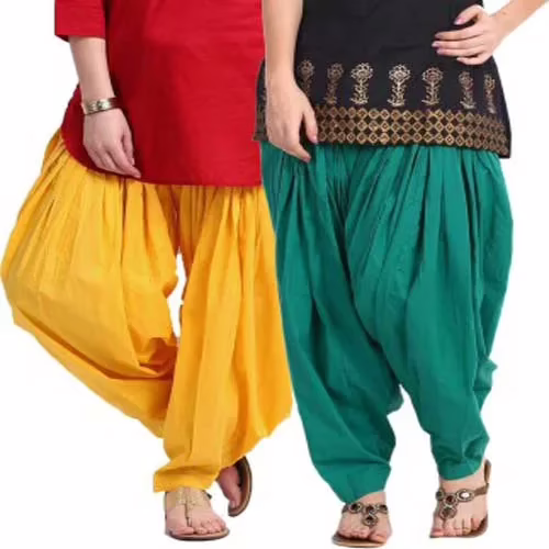 Yellow & Green Patiala Salwar Combo